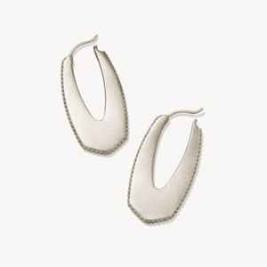 NEW Kendra Scott Silver Adeline Hoop Earrings